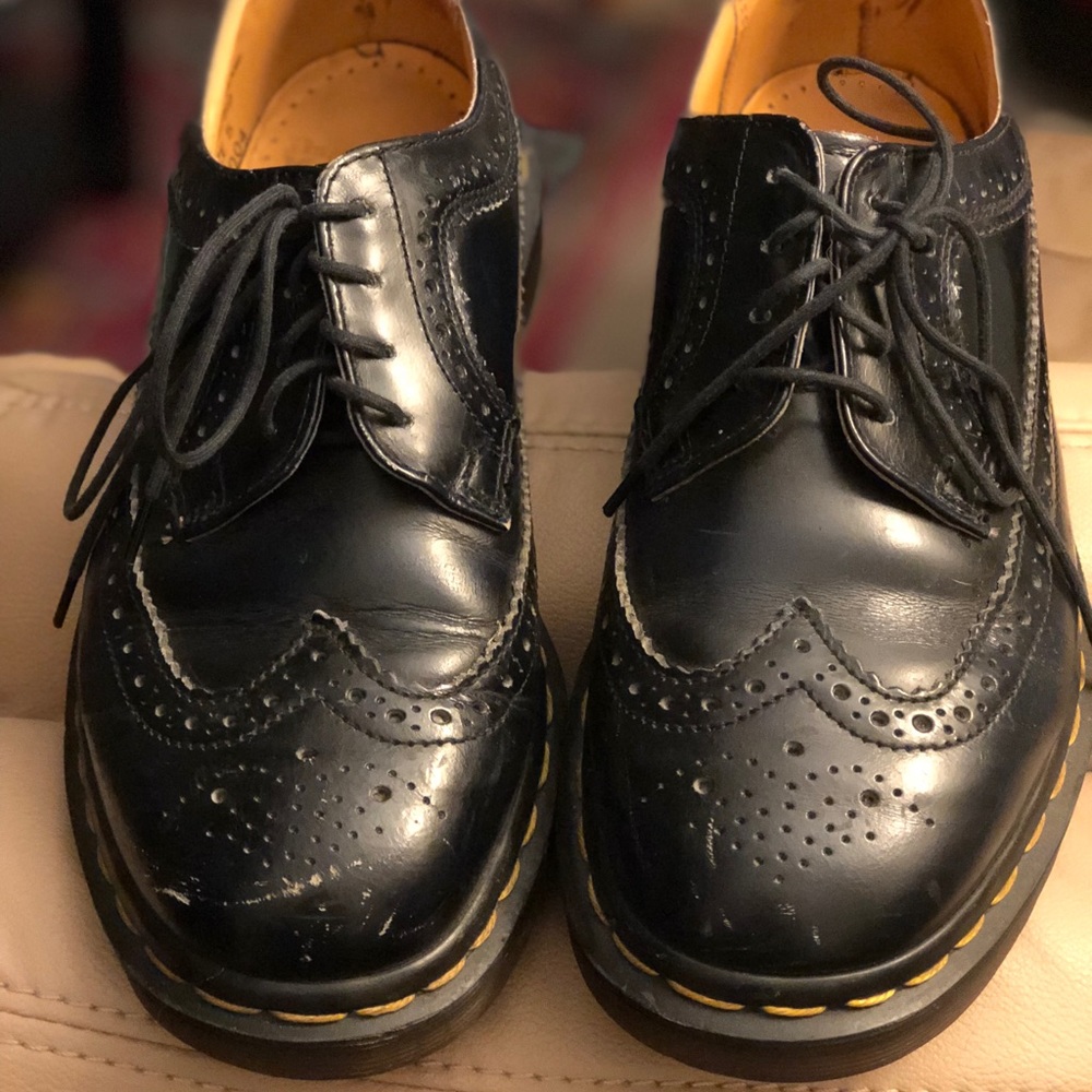 Dr. Martens! Black Wingtip Oxfords